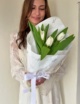 Букет из 5 гладких тюльпанов в оформлении №2146
