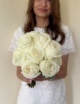 Букет невесты из роз белого цвета и эвкалипта №957