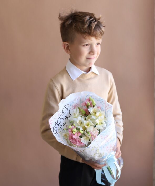 Дуобукет в фирменном оформлении №1968