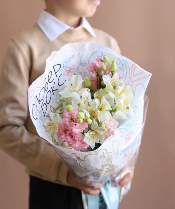 Дуобукет в фирменном оформлении №1968