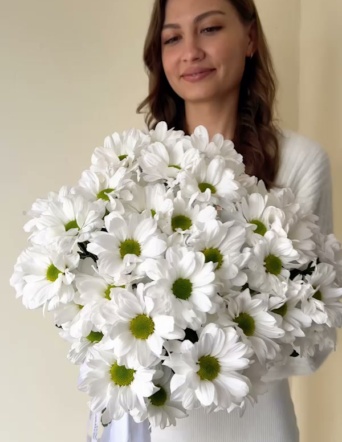 Хризантемы ромашковые в ленту (5 шт) №1012