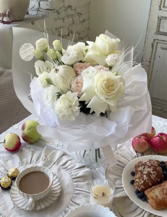 Нежный букет с тыквой №1982