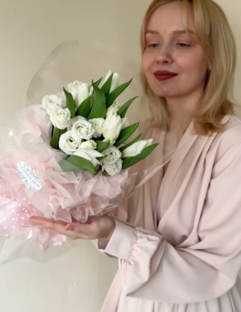 Нежный букет с тюльпанами №2049