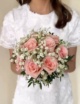 Свадебный букет c гипсофилой  и розами №1673