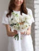 Свадебный букет с кремовыми розами №955