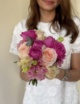 Свадебный яркий букет  в розовых тонах №1674